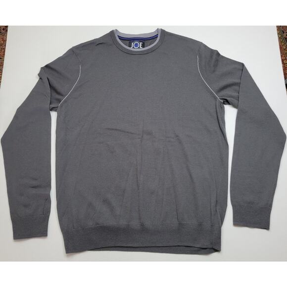 Joseph Abboud Merino Gray Wool Blend Crew Neck Slim fit Sweater Size Large - Picture 1 of 4